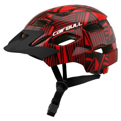 Cute Cartoon Boys Girls Safe Bike Helmet Children High Density Sport Safety Cap Tail Light MTB Cycling Skating Bicycle Helmets: Red