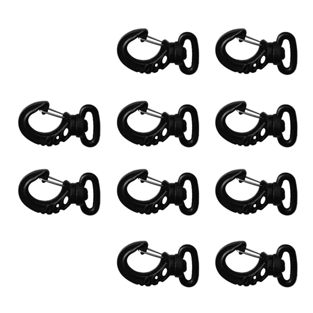 10 Pcs Scuba Diving Swivel Snap Hook Spring Clips Fits 20mm Webbing Strap Accessories
