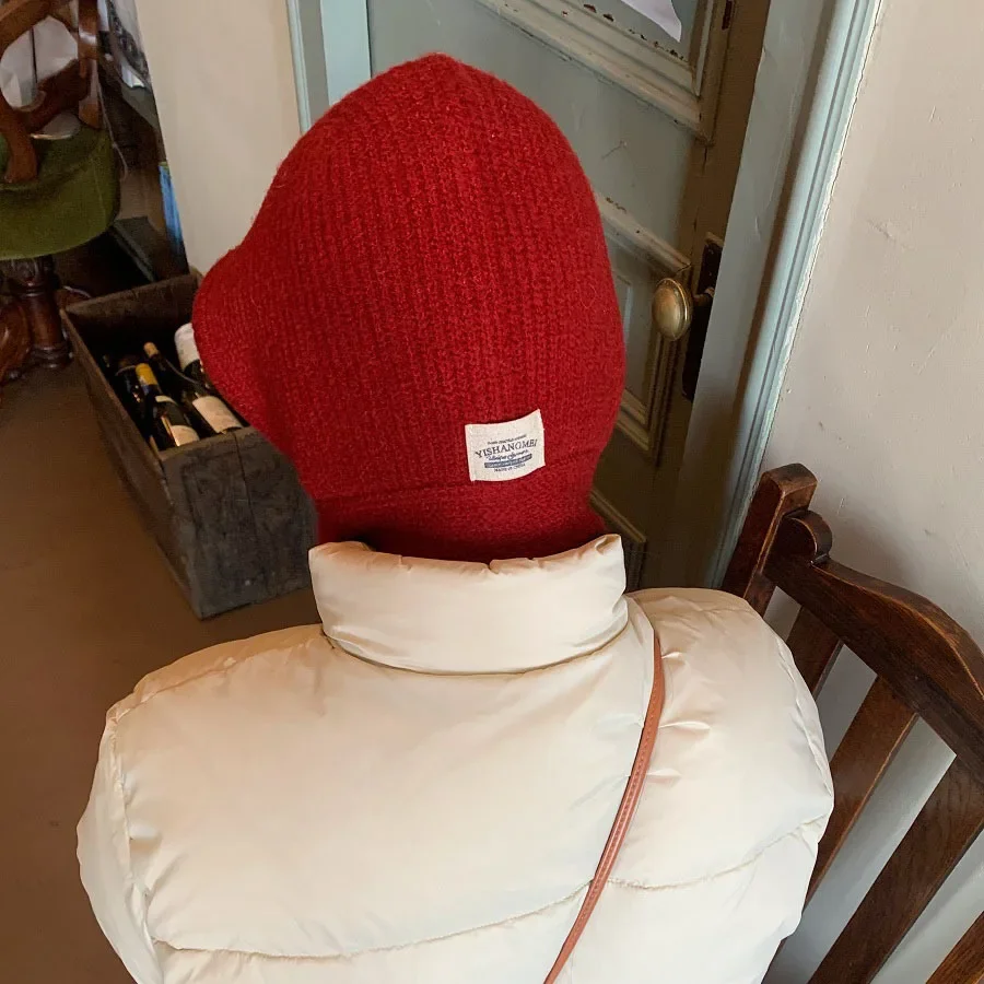 Strikkede luer til menn og kvinner, vintervarm unisex hettelue, halskrage, skjerflue, skilue, kalde luer, balaklava, lue