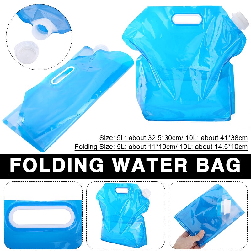 5/10L Draagbare Water Container Folding Water Opbergtas Auto Drinken Carrier Container Kit Camping Fietsen Outdoor Apparatuur