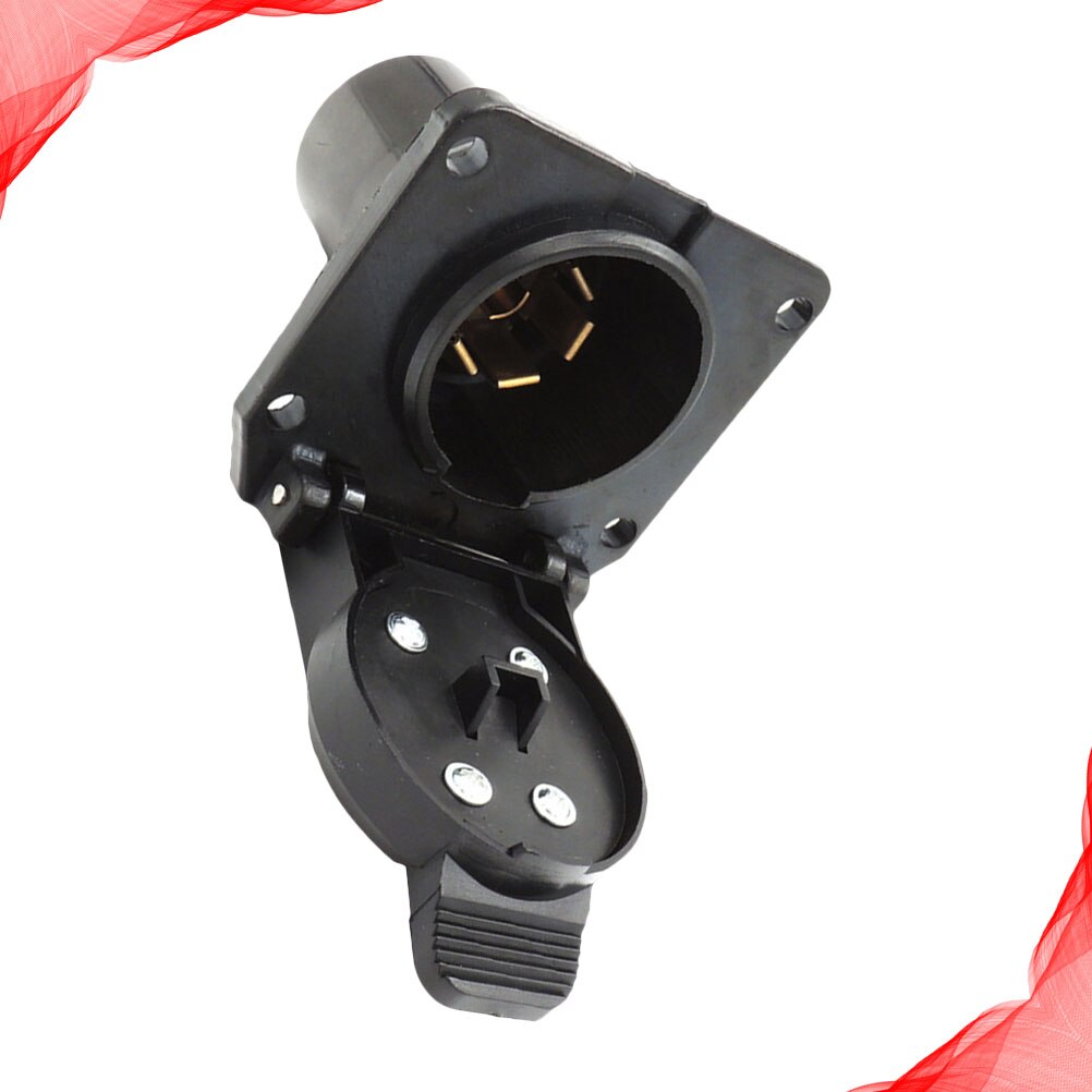 1pc US Car 7 Way Plug Plastic Trailer Adapter Waterproof Plug Socket Trailer Connector Towing Cable Outlet