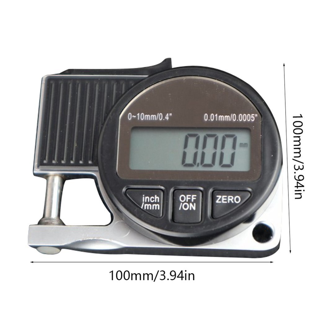 National Standard Electronic Digital Display Square Miniature Thickness Gauge Card Gauge Leather Thickness Gauge Black