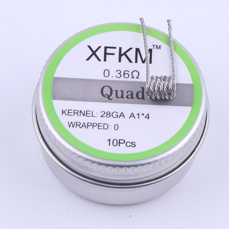 XFKM a1 316 Piatto Filo Ritorto Fused Clapton Bobine Alveare Premade Filo Avvolto Alien Mix Torsione Quad Tigre Riscaldamento Rda bobina: quad