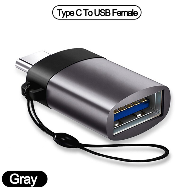 4 set cavo da tipo C a Micro usb tipo C a USB 3.0 cavo di ricarica adattatore OTG per MacbookPro Xiaomi Huawei caricabatterie per telefono Samsung: Type-C-USB Grey