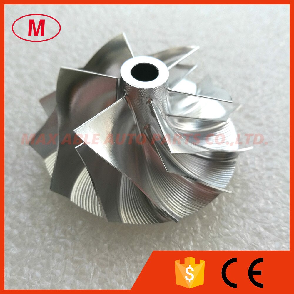 TB25 431350-0015 Turbocharger Aluminum 2618/Milling/Billet compressor wheel 39.79/51.37mm 6+6 blades for 452022/452038 Upgrade