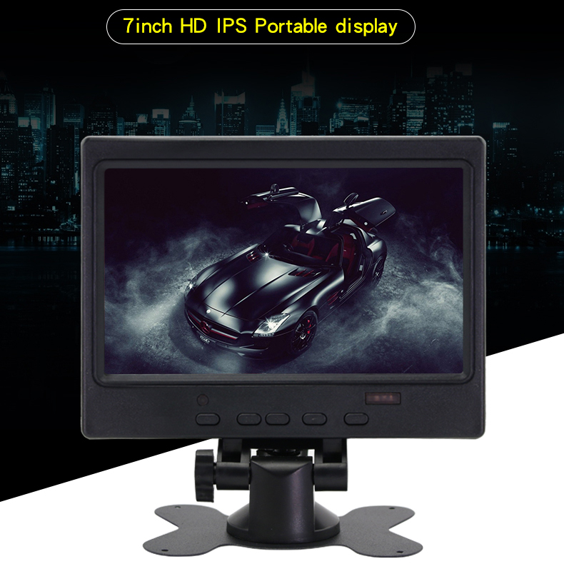 7 inch hd draagbaar scherm hdmi-compatibel ips 1024*600- scherm av cctv-monitor voor raspberry pi vga d-sub achteruitrijcamera