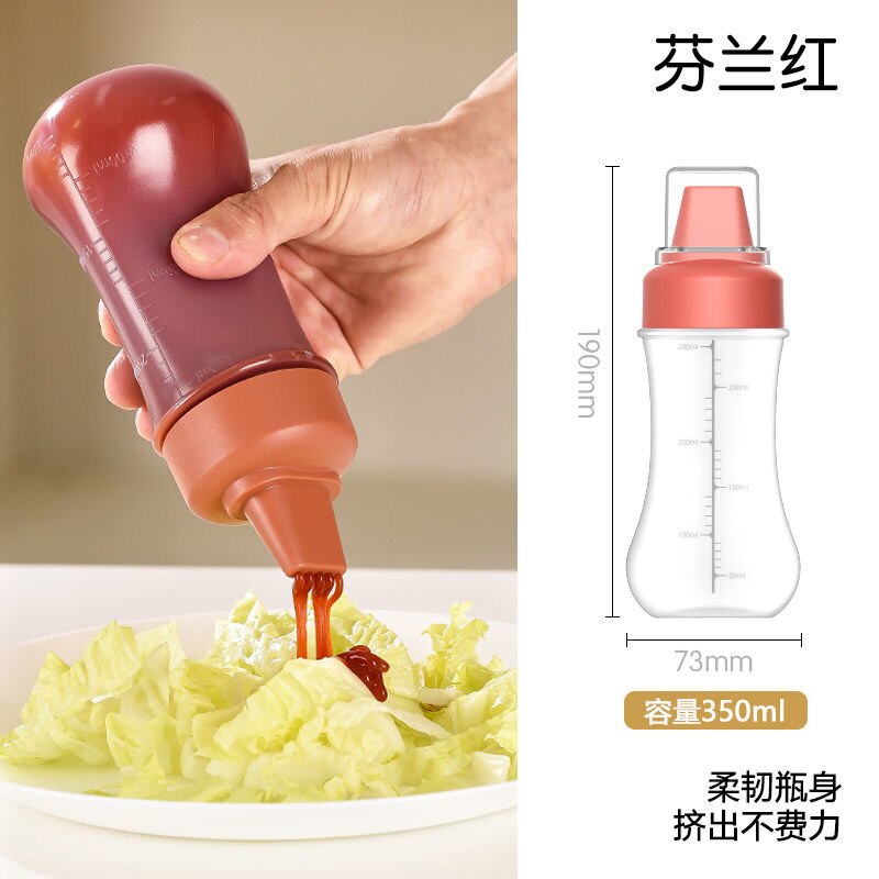 Plastic Condiment Squeeze Bottles For Ketchup Mustard Mayo Sauces Olive Oil Bottles Kitchen Gadget: 2