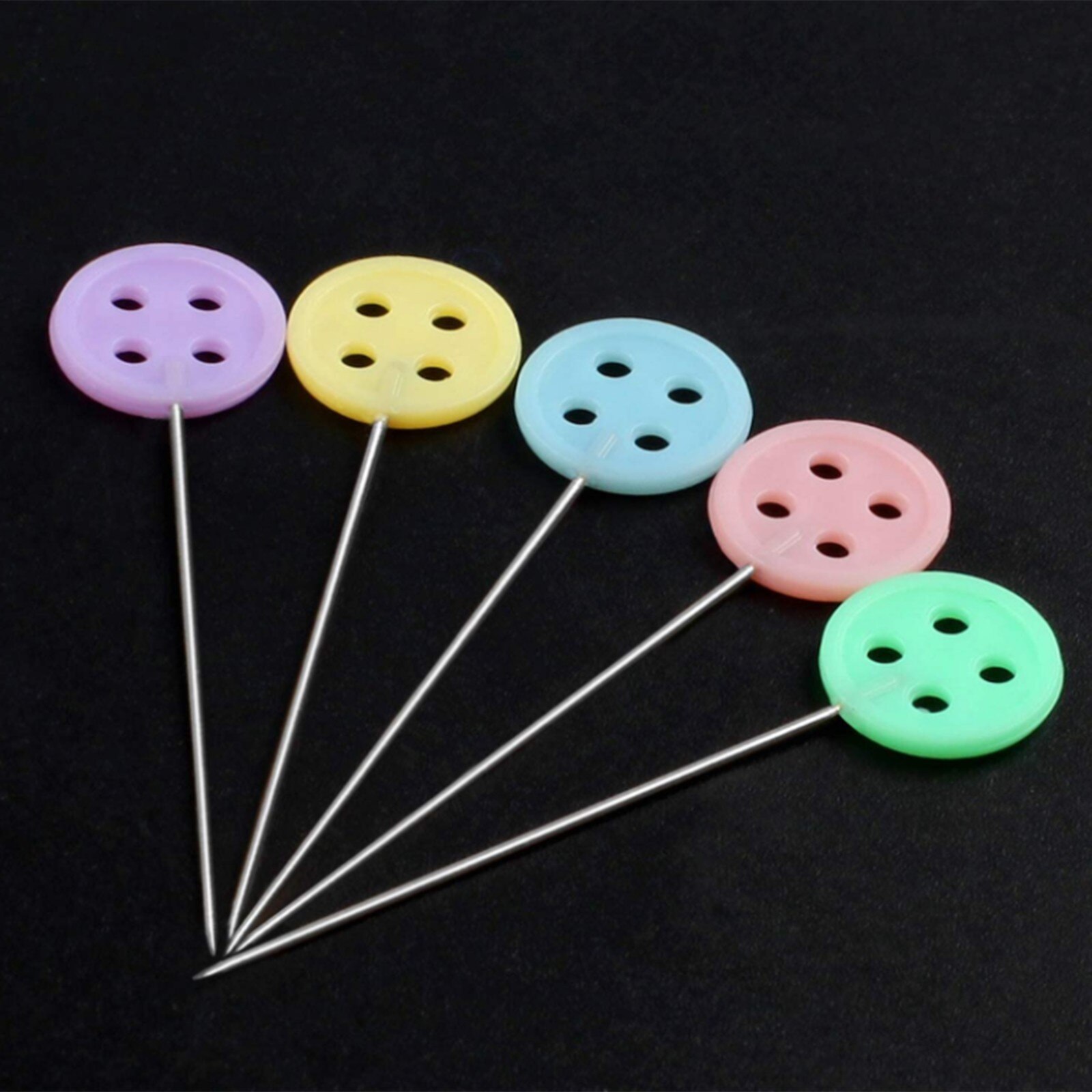 50Pcs Patchwork Naald Craft Bloem Knop Hoofd Pins Borduurwerk Pins Diy Quilten Tool Naaien Licht Kleur Pruimenbloesem Accessoire