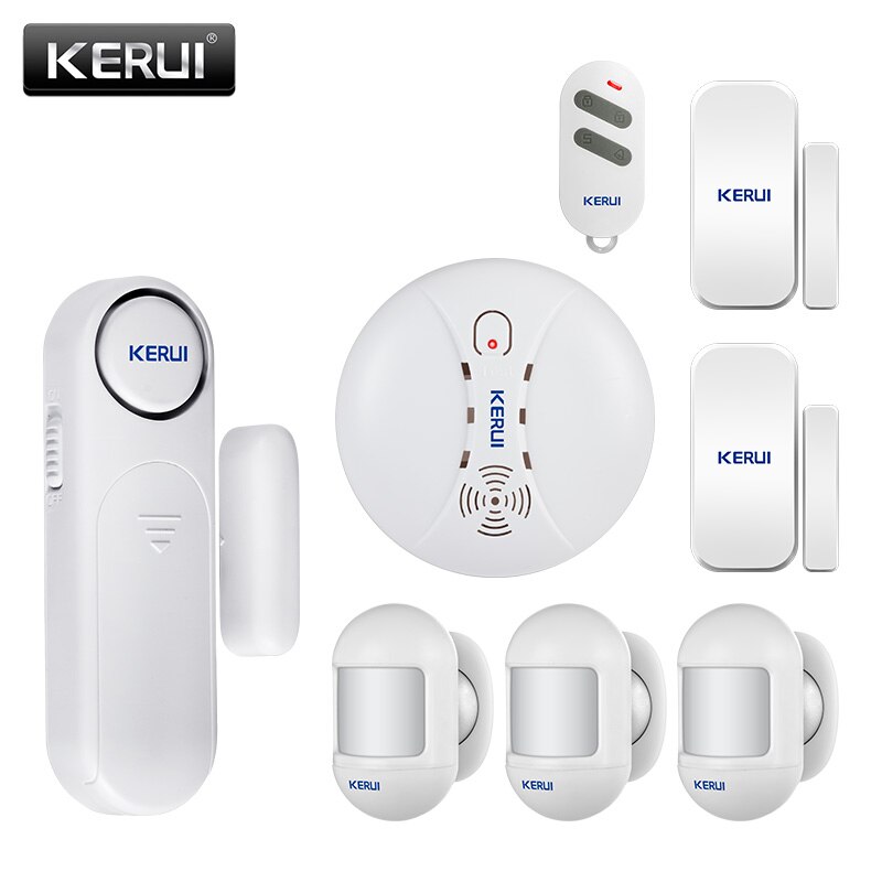 Corina 300ft 120dB Draadloze Deur/Raam Sensor Alarm Anti-Diefstal Deur Alarmen Afstandsbediening Voor Home Safety Security pir Rook: KIT10 Alarm