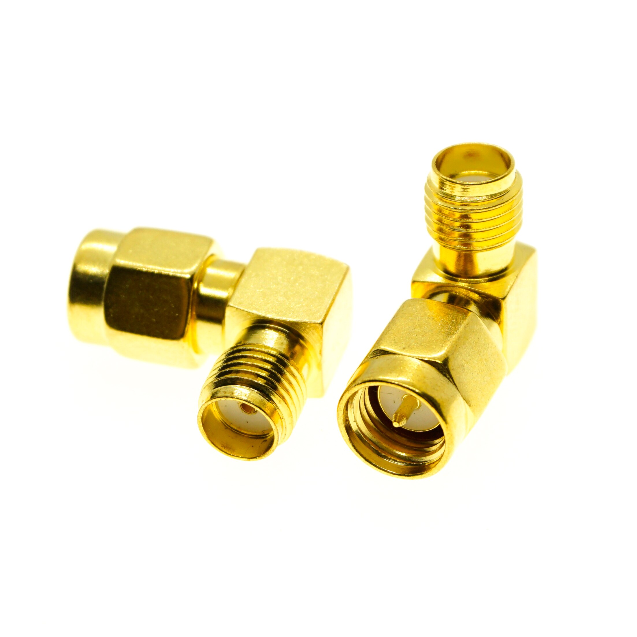 Sma Naar Sma Kabel Connector Socket Broches Sma Male Naar Sma Vrouwelijke Plug 90 Graden Haakse Vergulde Messing rf Adapter