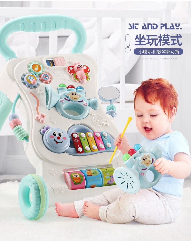 Infant toddler stroller baby learning to walk walker multifunctional 6-9-18 months one-year-old boy and girl