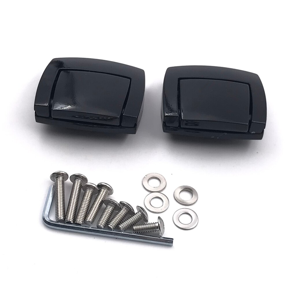 Serrures de coffre de moto serrure Pack loquet charnières pour Harley glisse Ultra rasoir Tour Pack Pak Touring Classic Road Electra 80-13: Black