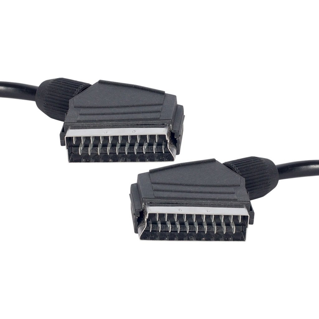 SCART AUF SCART KABEL SCHWARZ 7 MM 1,2 Meter POŞET... – Grandado