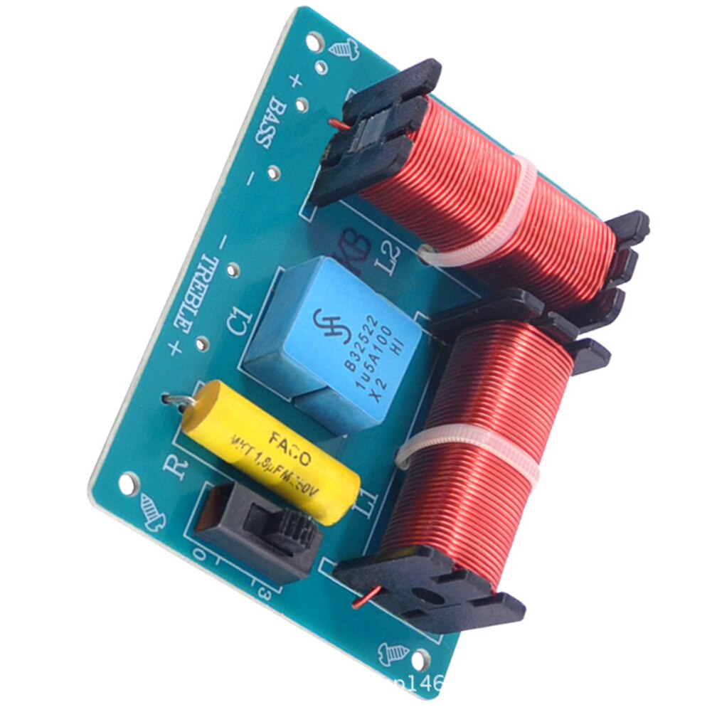 Audio Speaker Frequency Divider Full Range Treble Bass 80W 2 Way Crossover Filters HiFi Speaker Dual Frequency Crossover