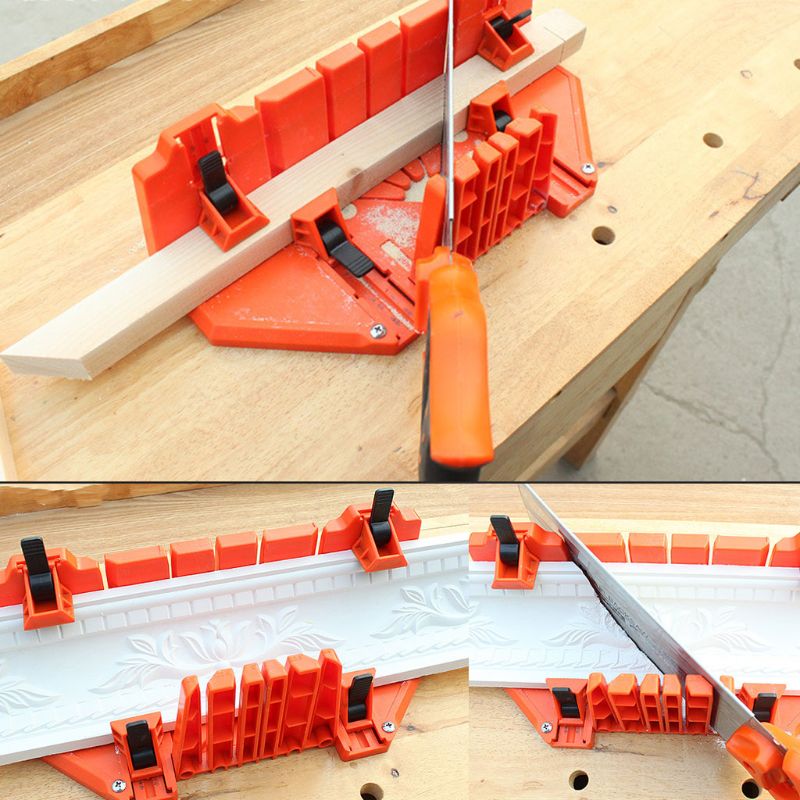 12/14" Adjustable Wood Miter Box Saw Cutting Grip Back Saw 0/22.5/45/90 Degrees Oblique Strip Woodworking Tool