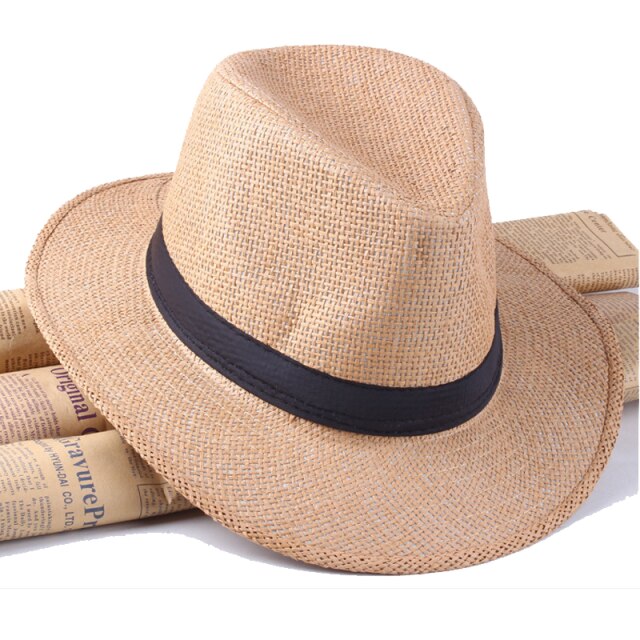 Mode Panama Hoed Zomer Zon Hoeden Voor Mannen En Womenbeach Stro Hoed Voor Mannen Uv-bescherming Cap chapeau Femme: 5