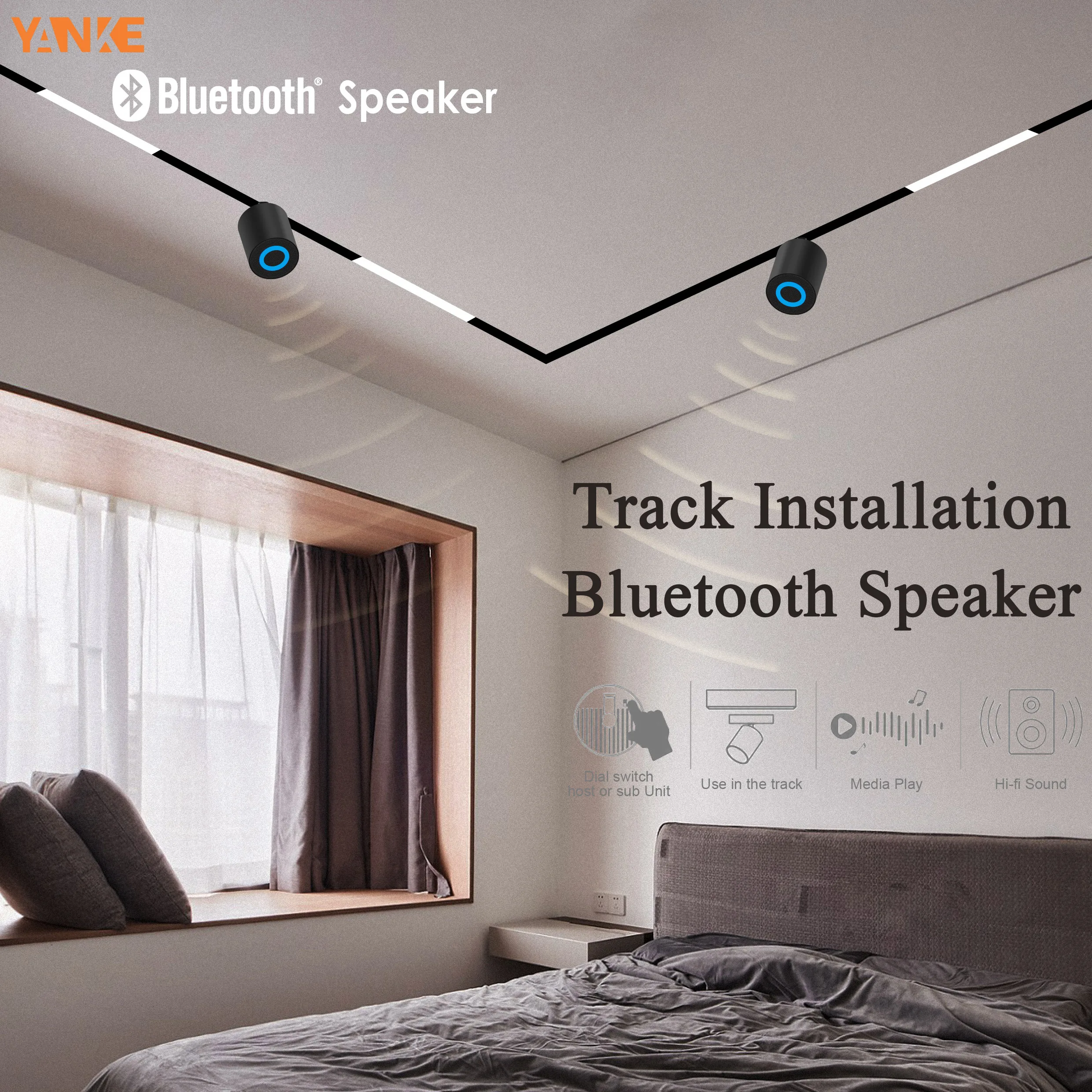 Trilha Alto-falante Bluetooth Pequena Mini Caixa de Som 360 ° Som sem fio reprodutor de áudio alto-falante jogo luz de pista magnética BT 5.4