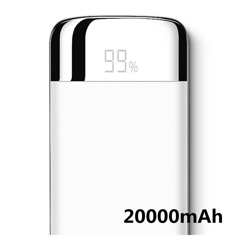 Power Bank20000mAh Ultra-Thin Portable Mobile Phone Battery External Power Charger Foriphone Xiaomi Mi Huawei Mobile Power Bank