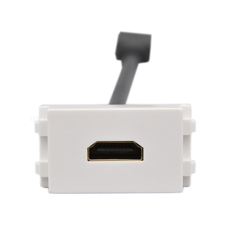 HDMI2.0 Socket Female To Female High Definition HDMI Module Slot With 20cm Wire For Wall Panel Faceplate
