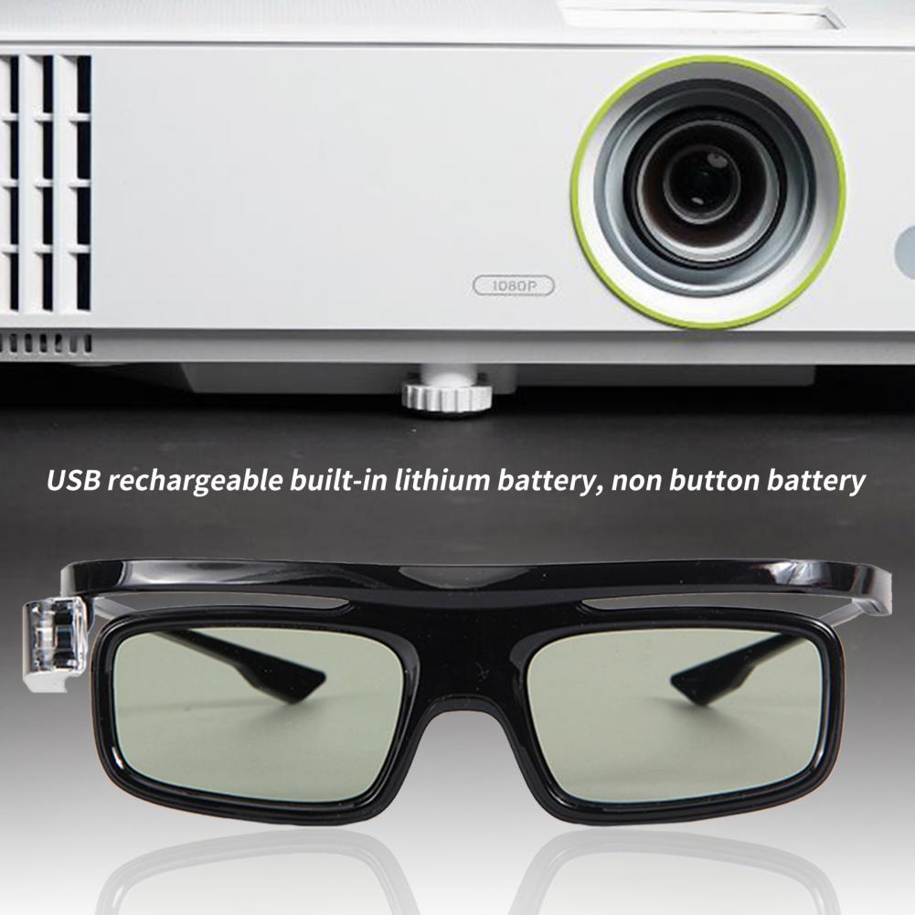 Lunettes 3D à haute transmission pour projecteur DLP LINK, à obturateur actif universel
