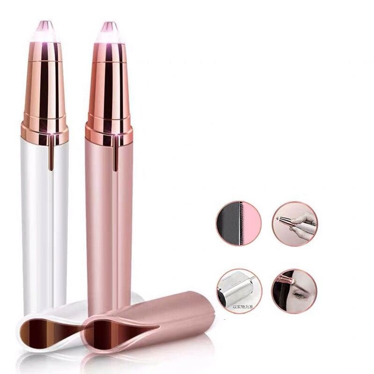 Elektrische gezichts- en wenkbrauwontharingsapparaat, epilator, mini-wenkbrauwscheerapparaat, scheerapparaat, direct pijnloos, draagbaar epilator, scheerapparaat voor het scheren van de wenkbrauwen.