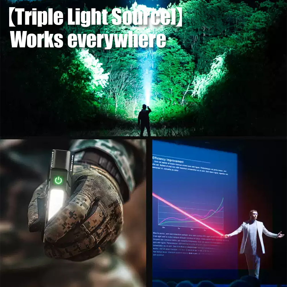 SKYRAY SM55 600 lúmenes EDC linterna 18650 bolsillo USB C antorcha recargable MINI luz Led con magnético para acampar caminar de noche