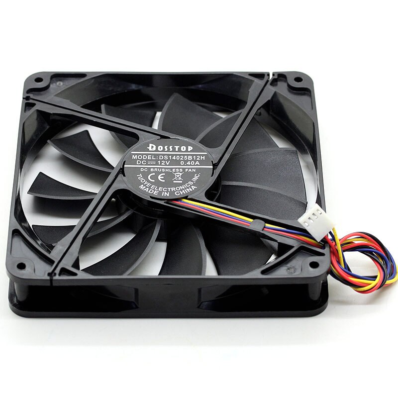 14CM mute desktop computer case host power radiator 12V cooling fan 14025 large air volume speed regulation 140x140x25mm cooler