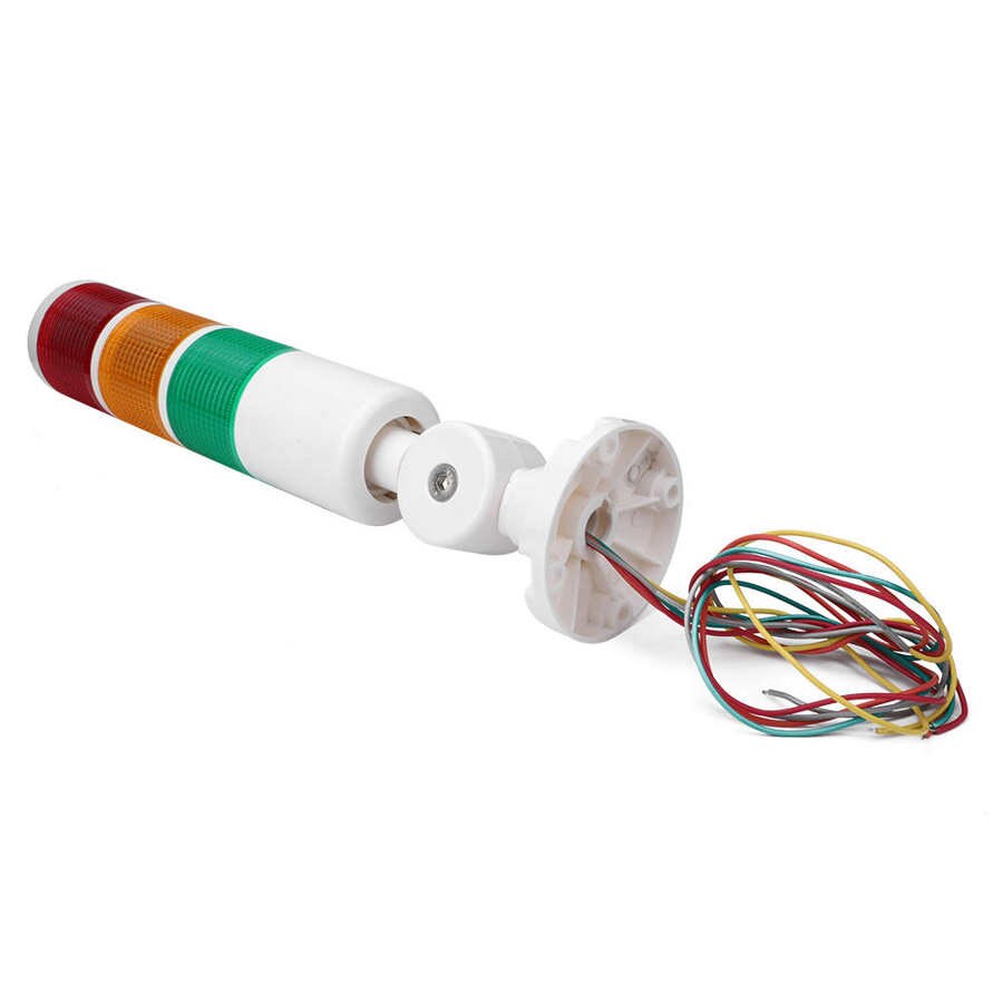 24V Alarm Caution Light 3 Colors with Buzz Sound CNC Machine Tool Industrial Warning Light