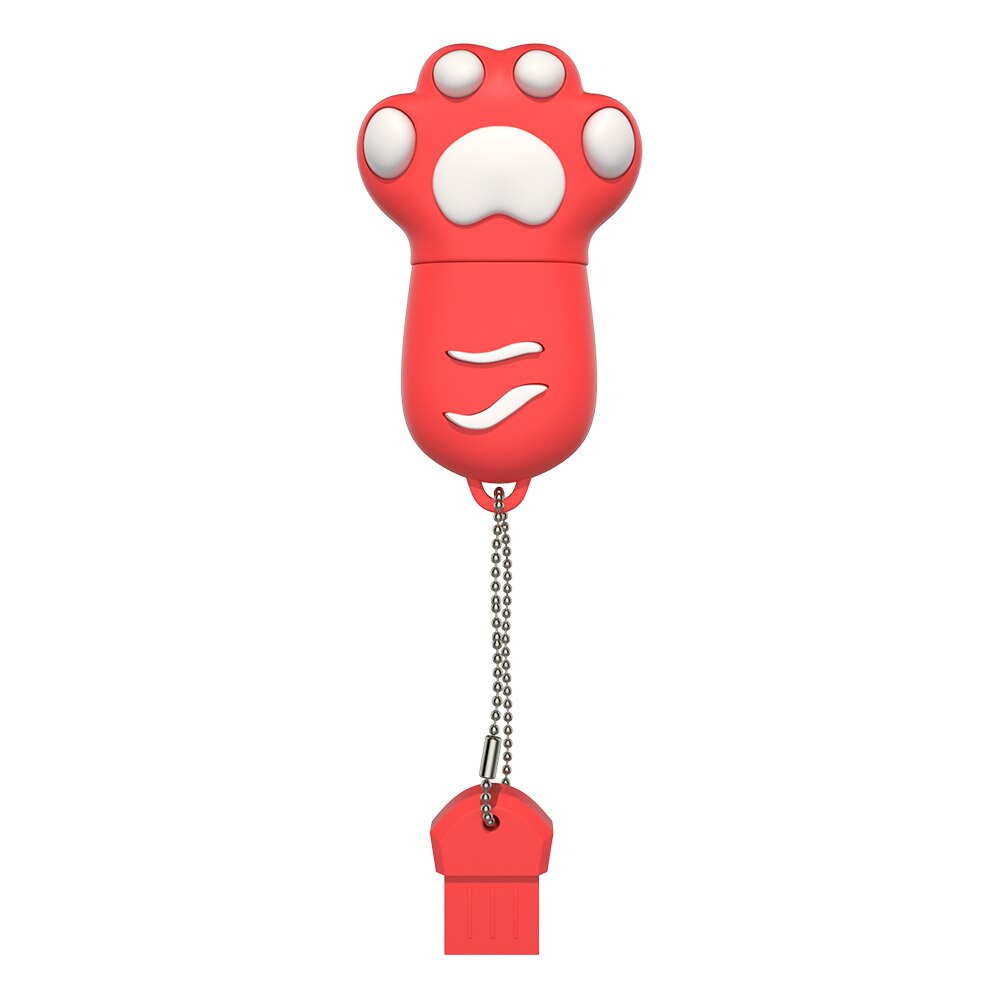 Pen Drive 4 Gb 8 Gb 16 Gb Mooie Usb Flash 32 Gb 64 Gb Leuke Kat Klauw Memory Stick opslag Apparaat Usb Флешка: 32GB / red