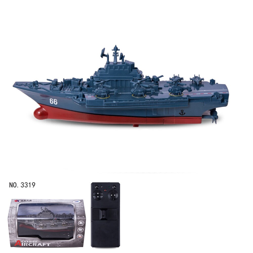 Portable Mini RC Racing Boat Strong Power Double Motor Remote Control Speedboat Rowing Escort Boat Water Children Model Toy: 3319-B