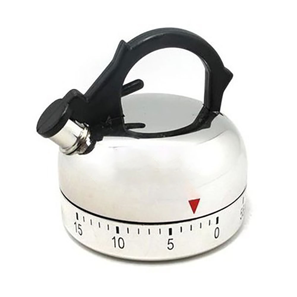 Plastic Kettle Shape 60 Minutes Kitchen Timer Mechanical Timer Countdown Alarm Reminder Cooking Reminders Tools