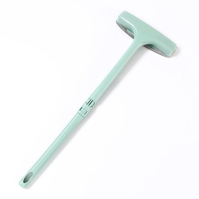 Plastic Long-handle Cleaning Brushes Without Dismantling and Washing Window Brushes Household Home Cleaning Tools: Green
