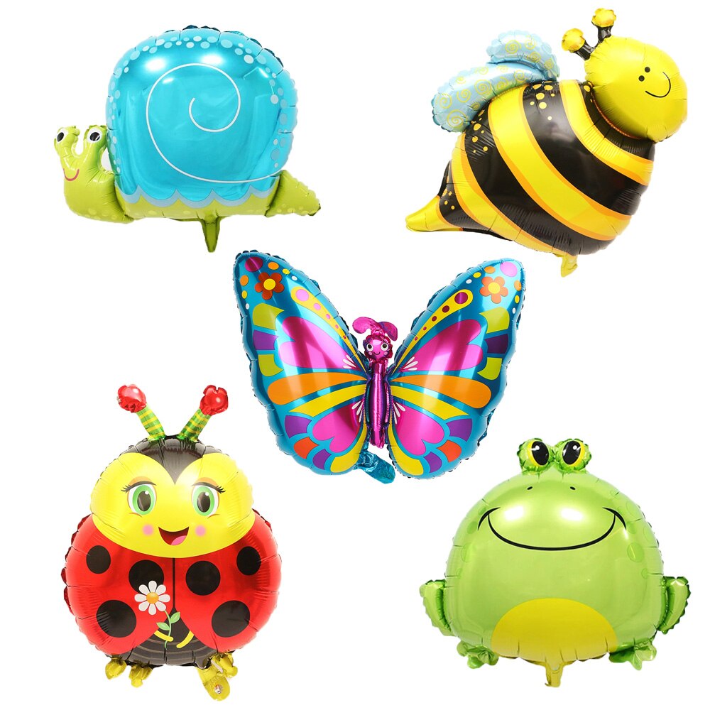 Insect Folie Ballonnen Helium Folie Cartoon Vlinder Ballons Kikker Bee Lieveheersbeestje Globos voor 1st Birthday Party Ballonnen Decoraties)