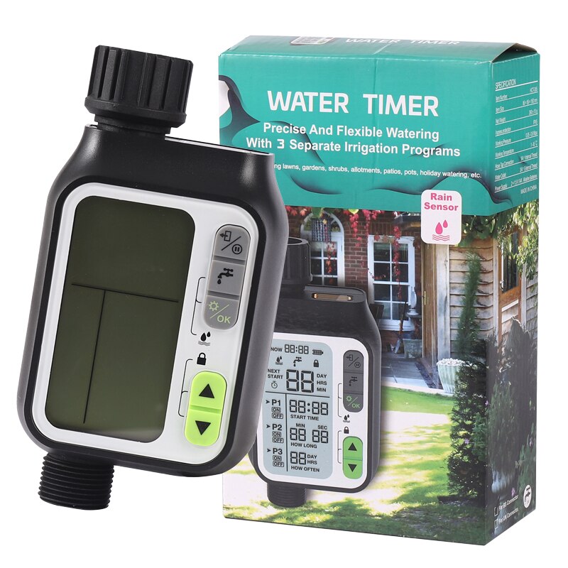 Watering Timer Met Regen Sensor Irrigatie Timer Waterdicht Water Niveau Sensor Automatische Bevloeiing Irrigatie Controller: Timer355