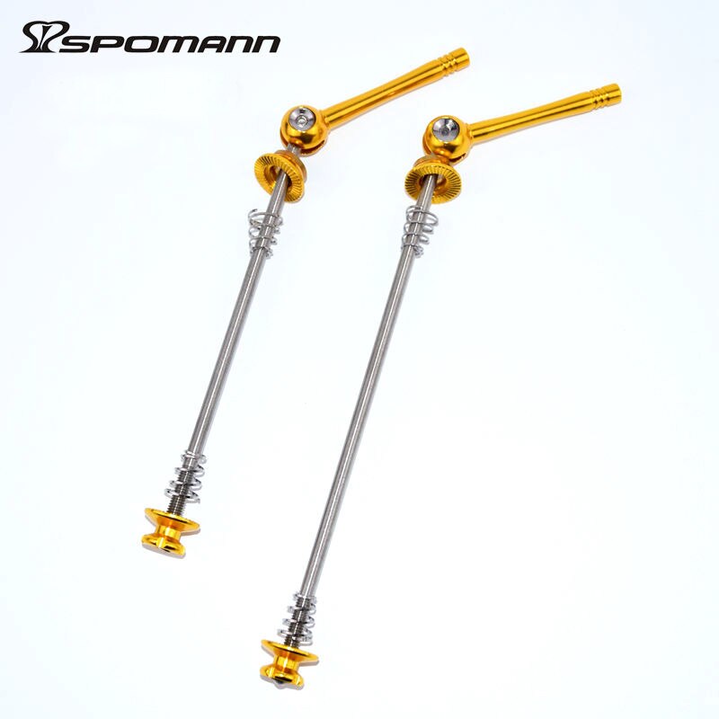Ultralight Bicycle Quick Release Rod Titanium Alloy Quick Release Pole Mountain Wheel Group Quick Release Rod Riding Accessories: Yellow
