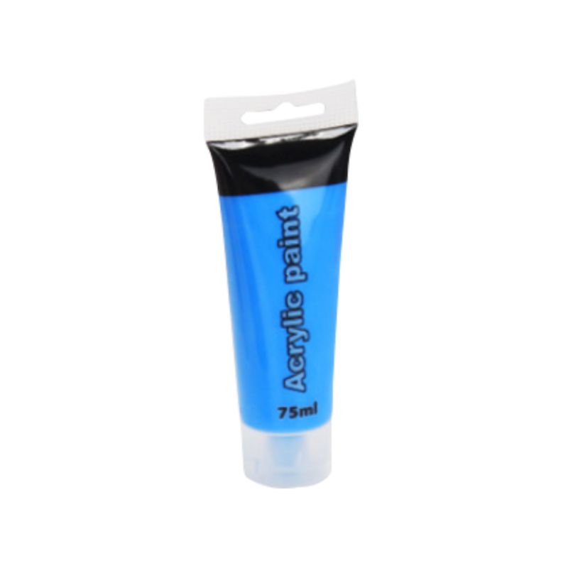 Peinture en tissu pour vêtements | Tuyau acrylique de 75ml peinture murale pour vêtements, fiber de clou Textile, peintures acryliques, grandes fournitures d'art: Bleu ciel