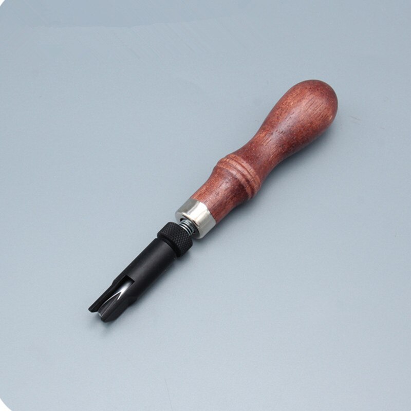 Tool Staal Duurzaam V Type Push Groovende Apparaat 15.5 cm Houten Handvat Verstelbare Groover Craft Guts Tool Leathercraft Tool Sets