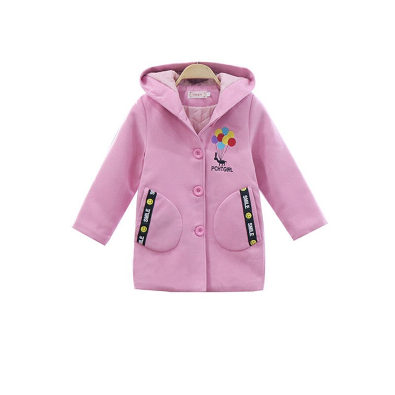 Piger ulden frakke uld blandinger lang sektion mellem og stor børnefrakke trend ballon uld frakke