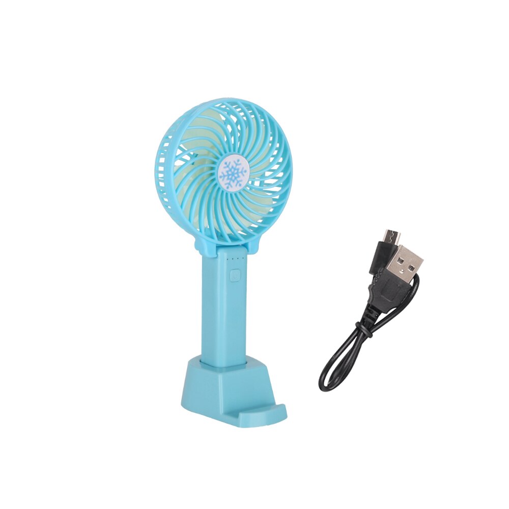 Zomer Koeler Draagbare Ventilator Handheld Usb Usb Oplaadbare Mini Vouwen Fan Reizen Outdoor Home Office Rustig Inklapbare Bureau Fans: blue