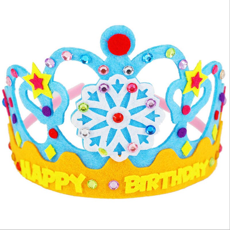 DIY Handwerk Spielzeug Crown Kreative Papier Pailletten Blumen Sterne Muster Spielzeug für Kinder Kinder Kindergarten Kunst Party Dekorationen: 3