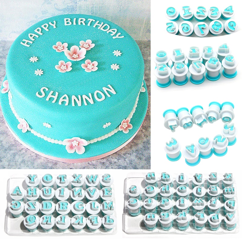 DIY Bakken Craft Accessoires Bovenste & Kleine Letters Alfabet Nummer Cake Biscuit Bakken Tool Decorating Fondant Mold Set