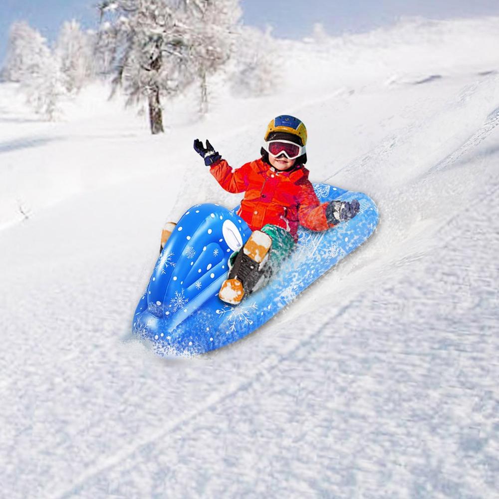 Inflatable Snow Tube Large PVC Snow Boat for Winter Skating Snow Sled Boat Kids Winter Toy Snowboarding Floated Skiing Board &xs