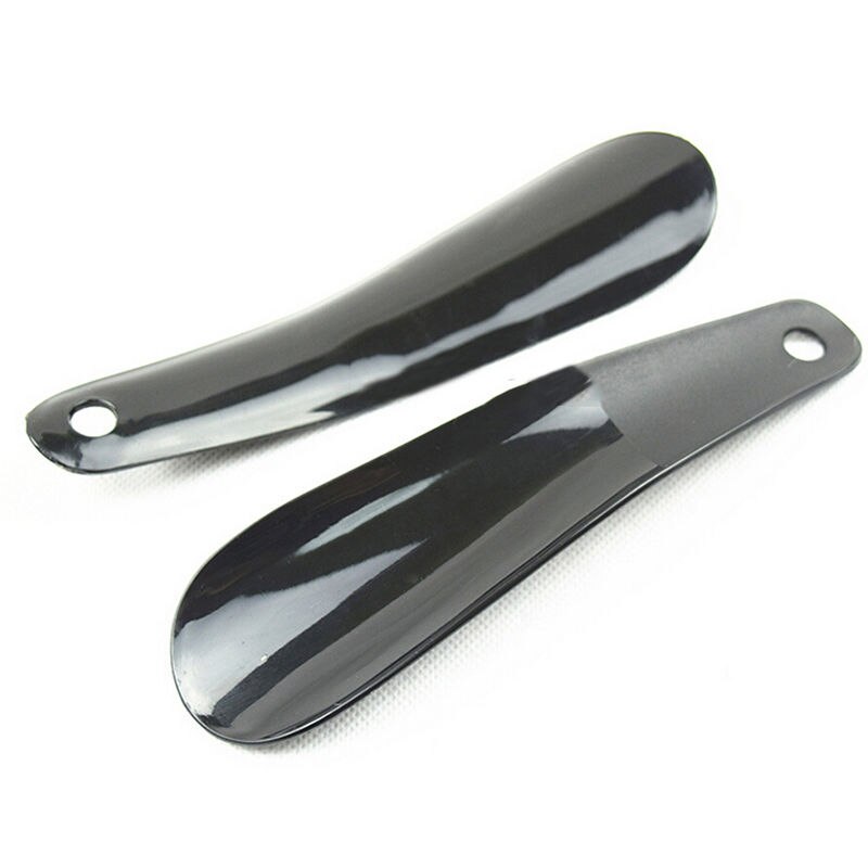 16CM Shoe Horns Black Plastick Shoe Horn Spoon Shape Shoehorn Shoe Lifter Flexible Sturdy Slip