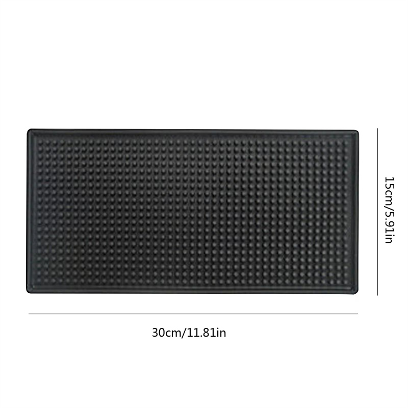 Estera de PVC para Bar, esteras antideslizantes para cafetería, estera para tazas para el hogar, impermeable, resistente al calor, duradera, barra de drenaje, estera para derrames de servicio para el hogar, Bar y cafetería: Negro