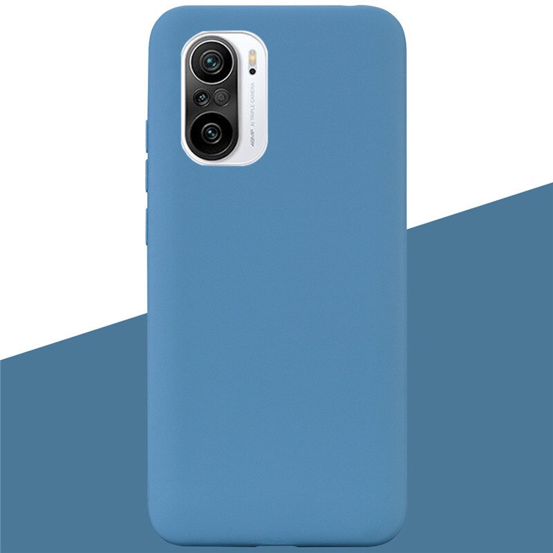 For Xiaomi Poco F3 Case Silicone Back Cover Phone Cases for Poco F3 Case Soft TPU Shockproof Pocof3 f 3 Silicone Case Coque: 12 Lake Blue