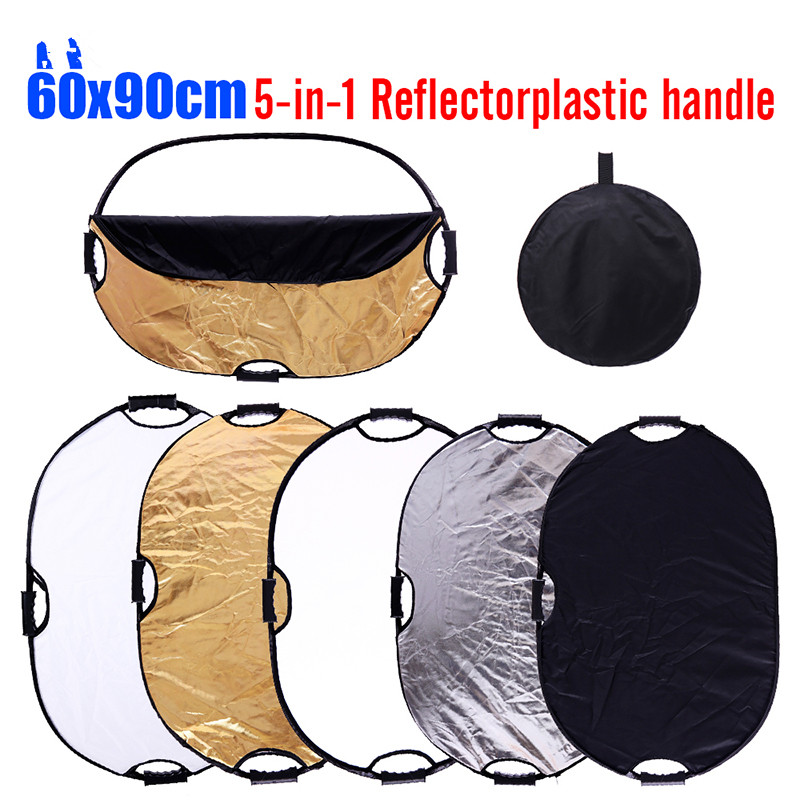 60x90cm Fast Photography reflector 24x35" 5in1 Light Mulit Collapsible Portable Photo Reflector Studio Lighting Control