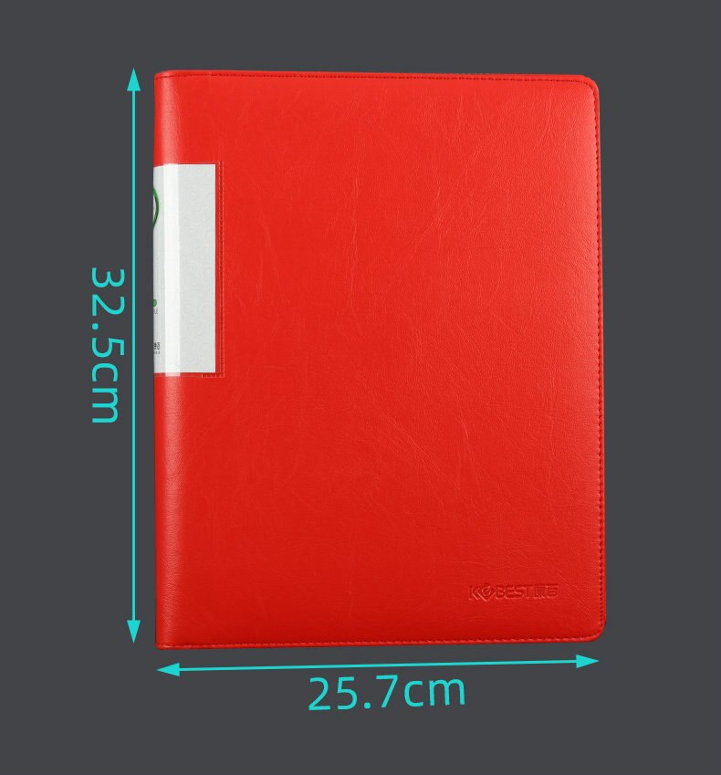 PU Leather Ring Binder A4 Paper Music Tablature Document Organizer File Folder Transparent Sleeves Sheet Protector Binder Folder