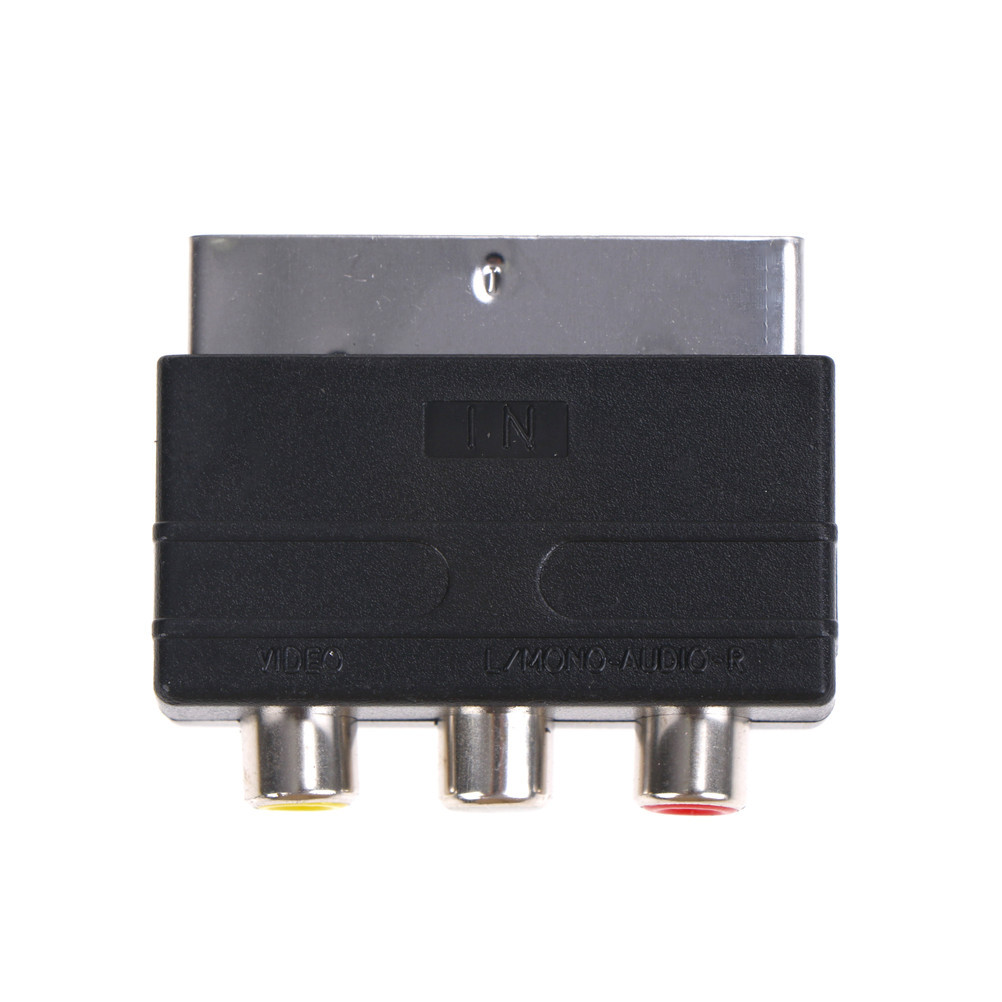 1 Stuks Scart Naar 3 Rca S-Video Adapter Composiet Rca Phono Adapter Converter Av Tv Audio Voor Video Dvd Recorder Tv-Projector
