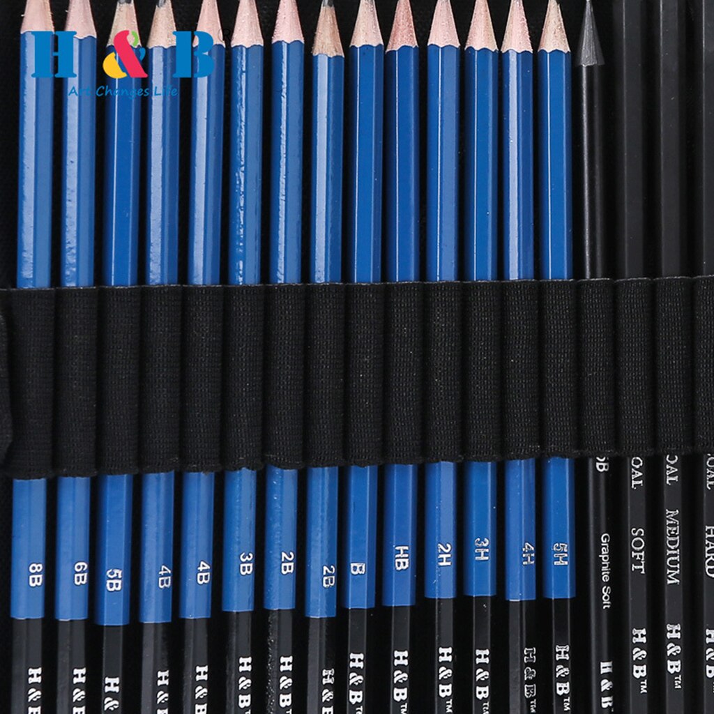 Sketching Pencil Set 2H-8B Break-resistant Artist Student Drawing Tools Kit