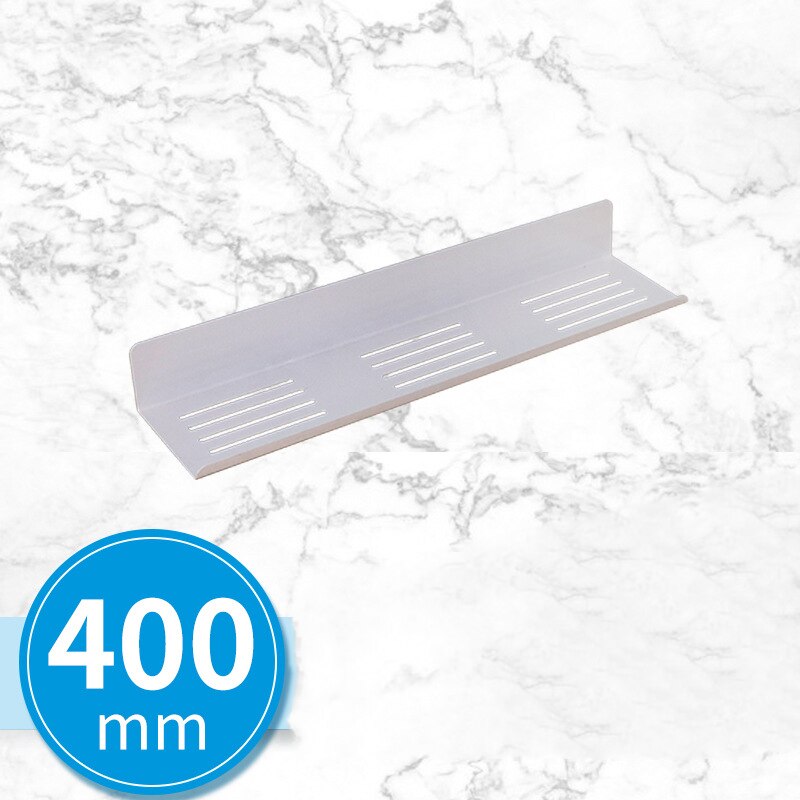 30-50cm Bathroom Shelf Stainless Steel Wall-Mounted Faucet Mirror Front Shelves Punch-free Cosmetic Storage Shelf Accessories: 40 white